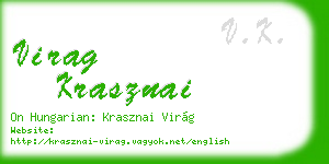 virag krasznai business card
