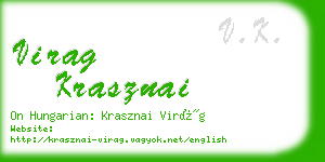 virag krasznai business card